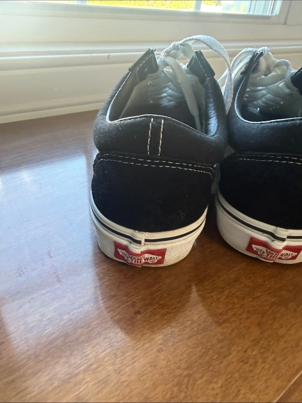Vans Black and White Old Skool Low Top Sneakers